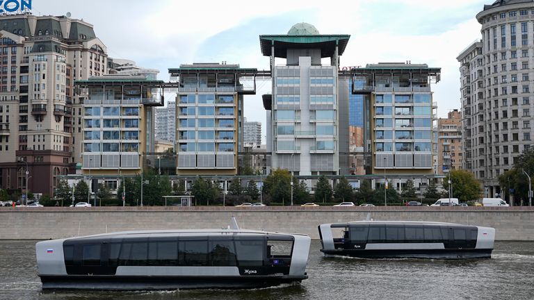 The British Embassy building in Moscow. Pic: AP