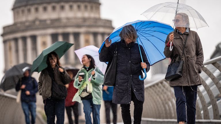 A new weather warning has been issued after a week of alerts for heavy rain. Pic: PA