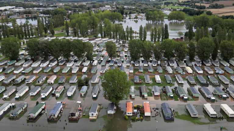 The Billing Aquadrome holiday park in Northamptonshire. Pic: PA