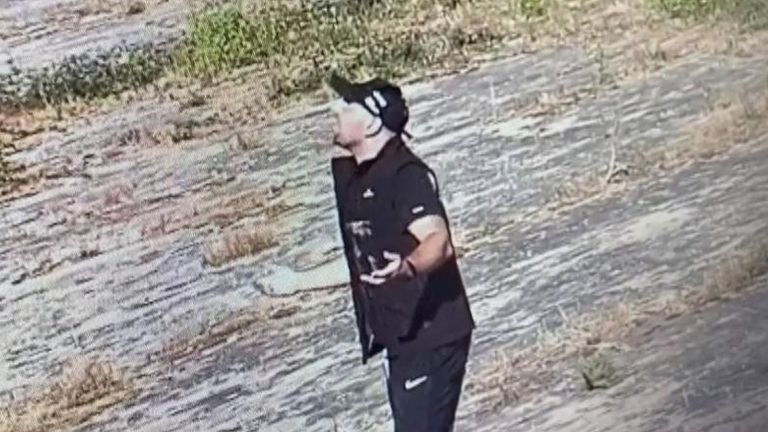 One of five inmates caught on CCTV who escaped from high-security Vale de Judeus prison in Portugal. Screengrab from ENEX footage. Individual is not identified