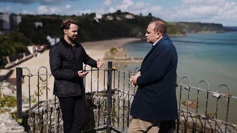 Rhys Jordan (left), from Nested Estate Agent Pembrokeshire, told Sky News' Dan Whitehead that the new policy wasn't working