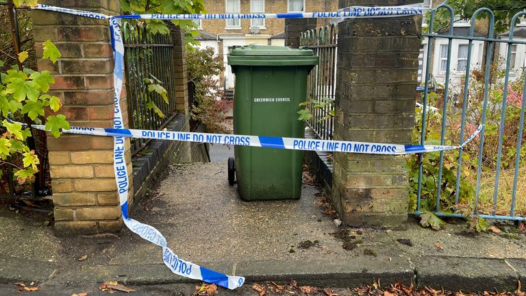 A police cordon near the scene in Eglinton Road, Woolwich, south-east London, where a teenager was stabbed to death on Sunday. Date taken: Monday, September 23, 2024.