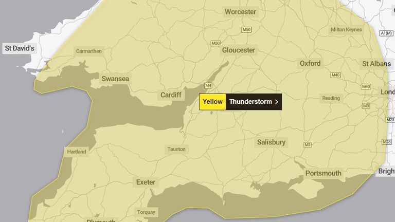 Thunderstorm warning - Figure 1