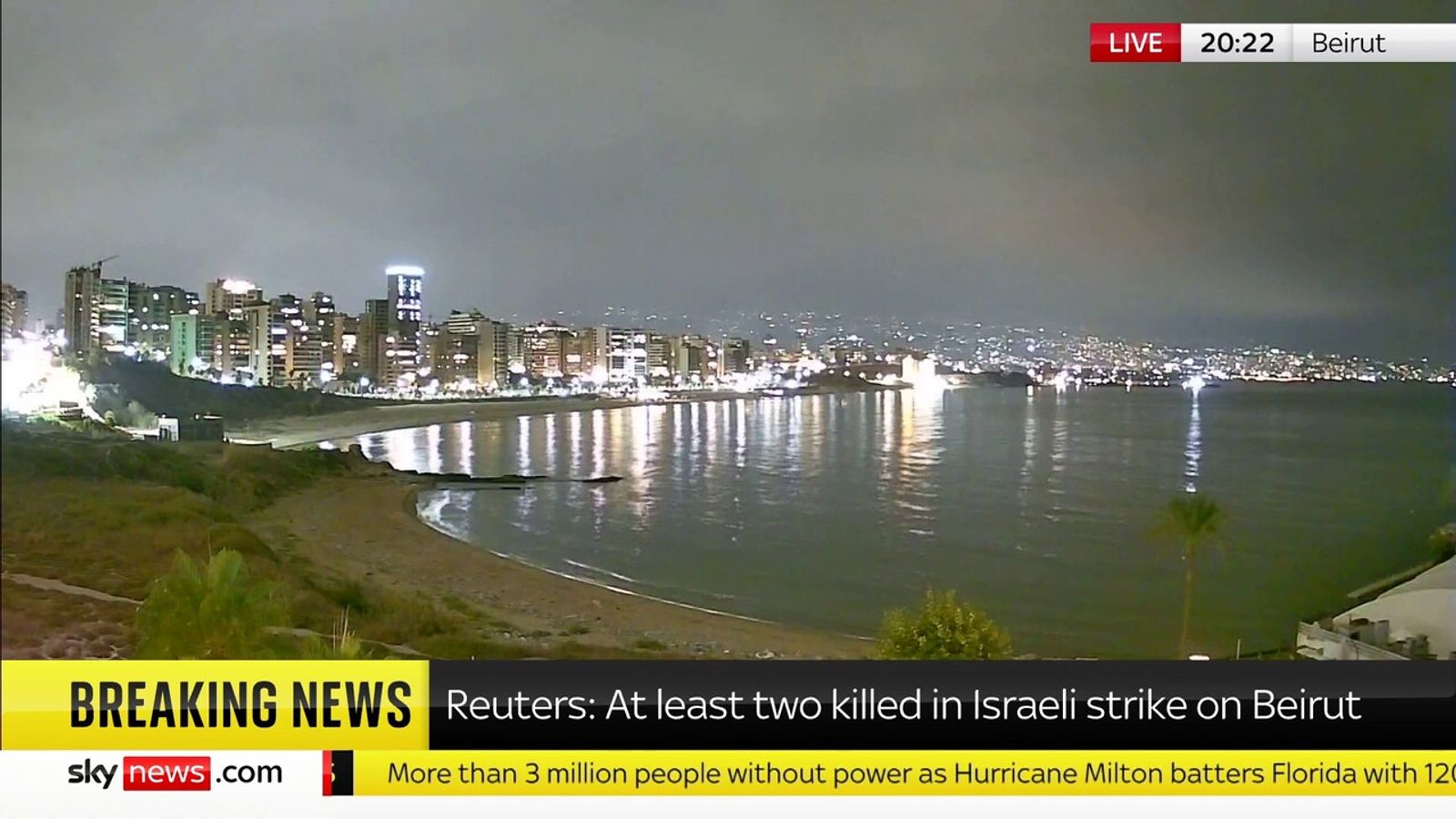 Lebanon: Israeli strike hits central Beirut | World News | Sky News