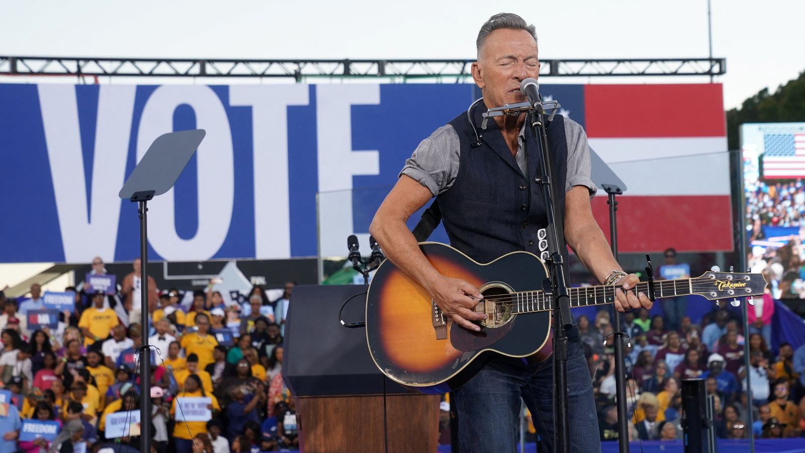 Donald Trump running to be ‘American tyrant’, says Bruce Springsteen | US News