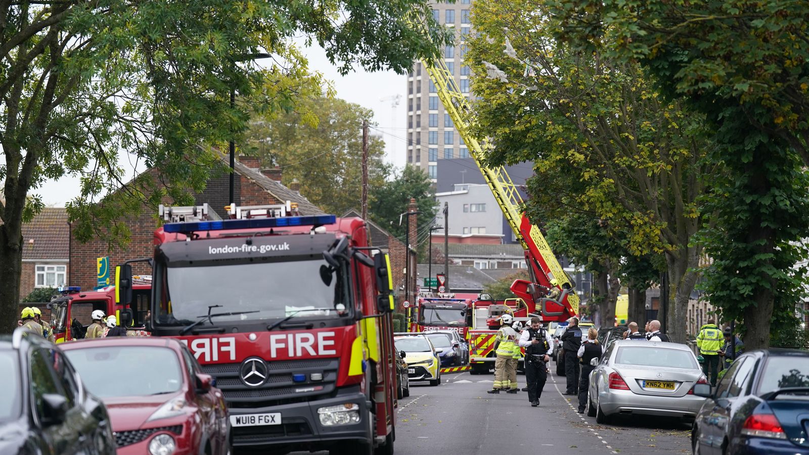 Fire breaks out at block of flats in Plaistow, east London UK News