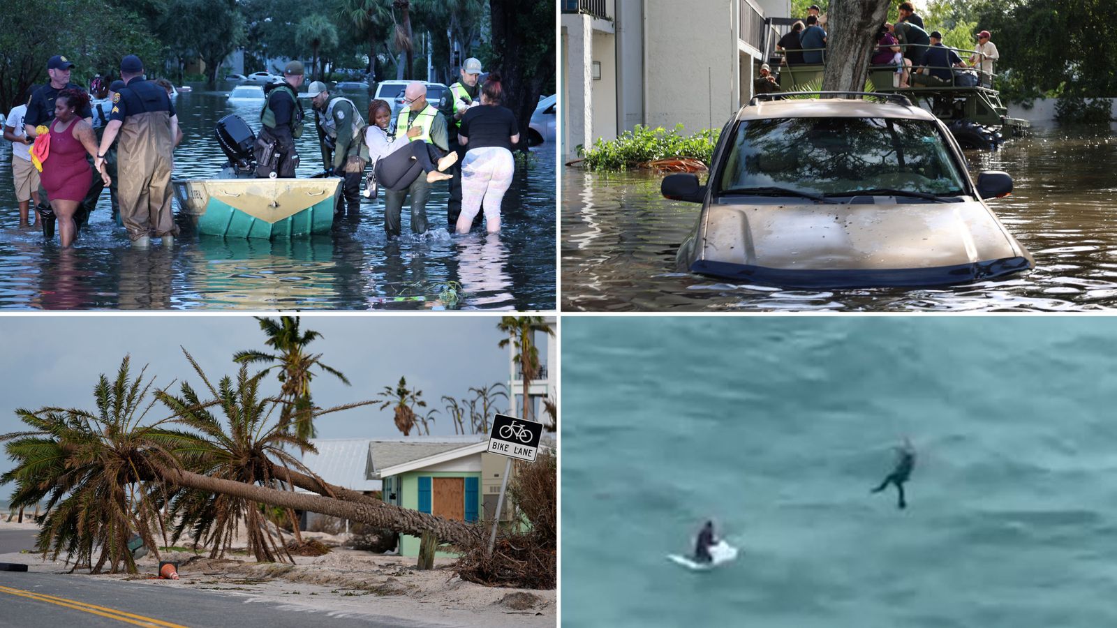 Hurricane Milton latest: Hundreds rescued from apartments; coastguard 