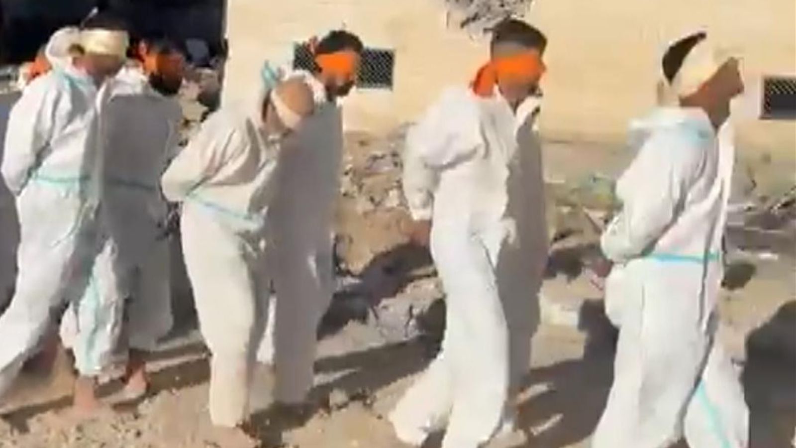 Footage captured by IDF soldier shows blindfolded Palestinians being ...