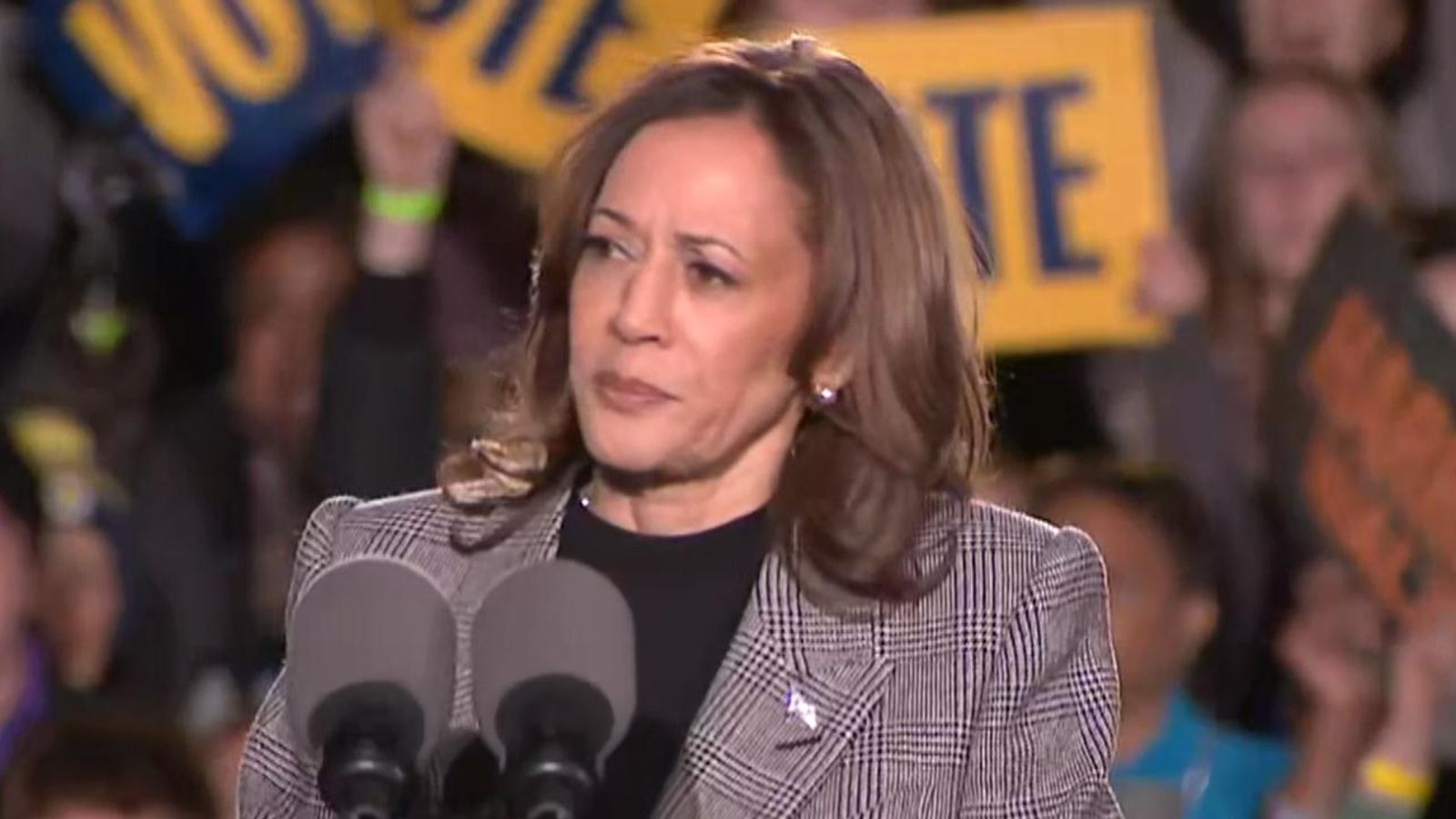 Kamala Harris to protesters at rally: 'On Gaza, hey guys, I hear you ...