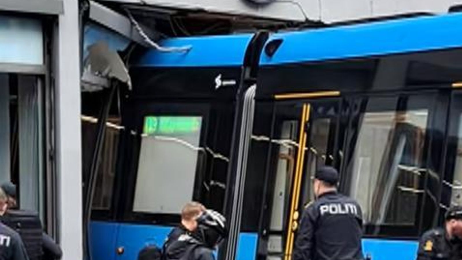 Oslo: Tram crashes into computer shop in Norway's capital | News UK ...