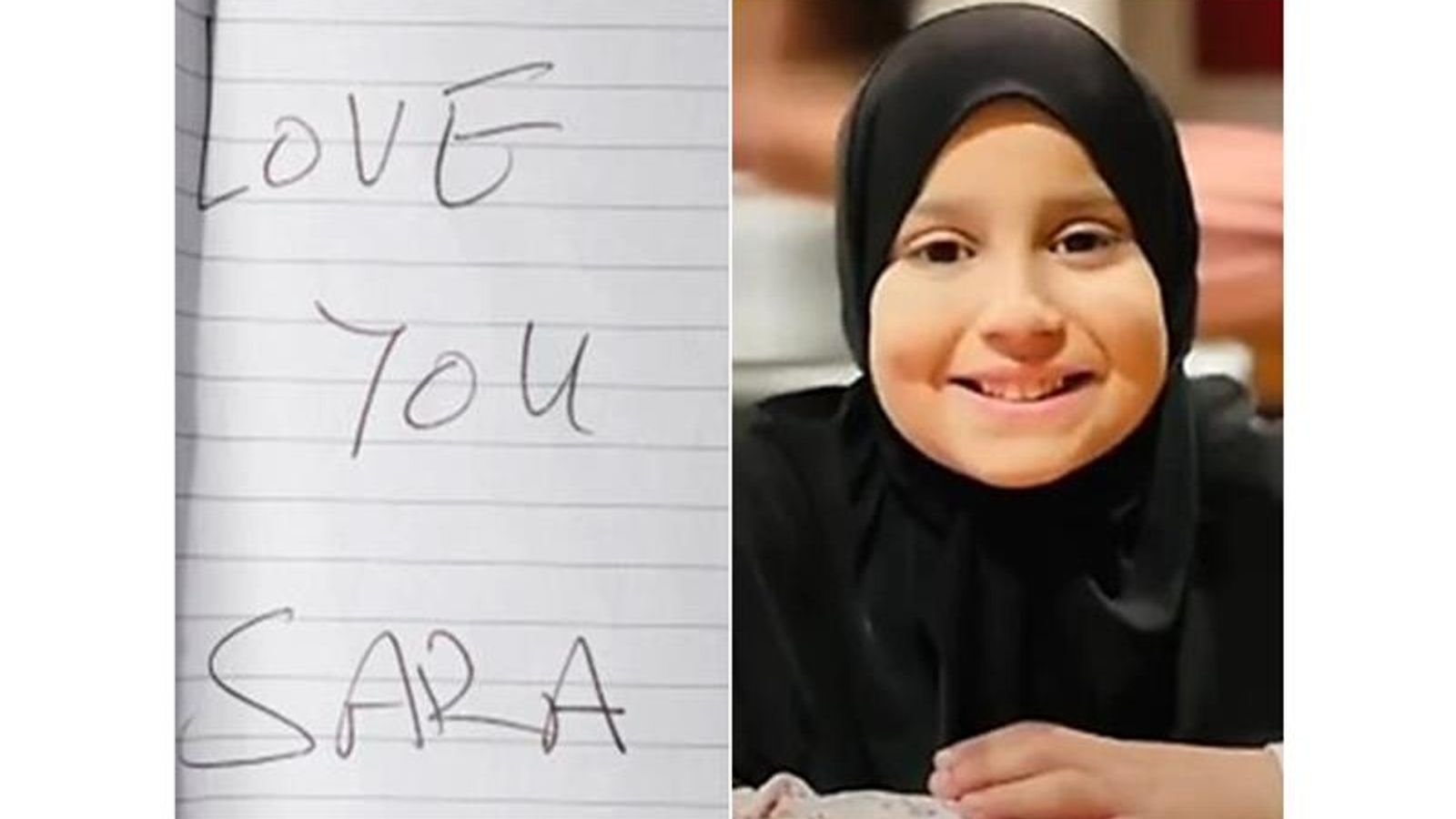 Father’s note left under Sara Sharif’s pillow admitting he killed her ‘by beating’ pictured