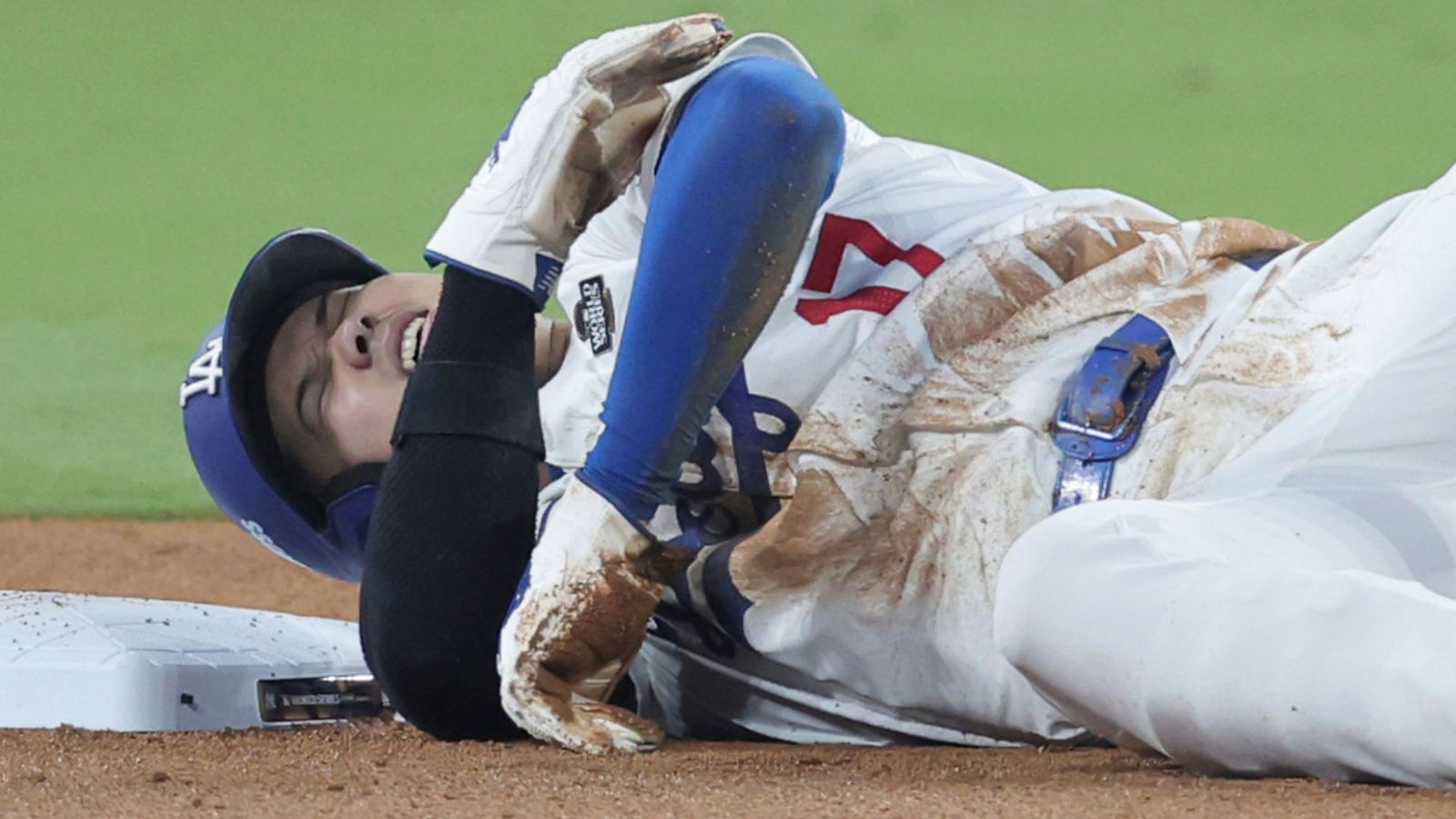 LA Dodgers superstar Shohei Ohtani a World Series doubt after dislocating shoulder | US News