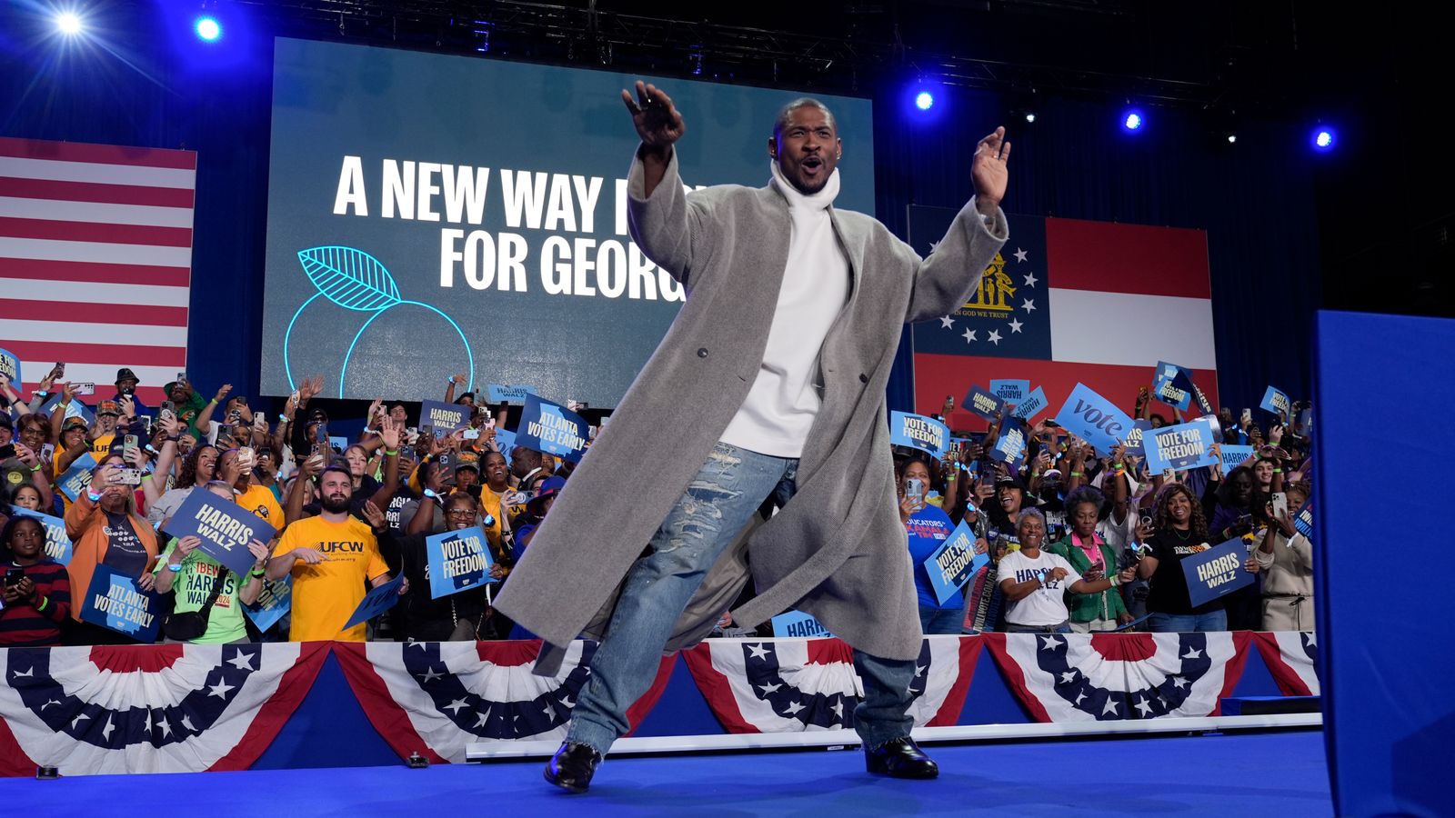 US election latest: Lizzo and Usher join Harris at rallies; judges fear repeat of Capitol riots