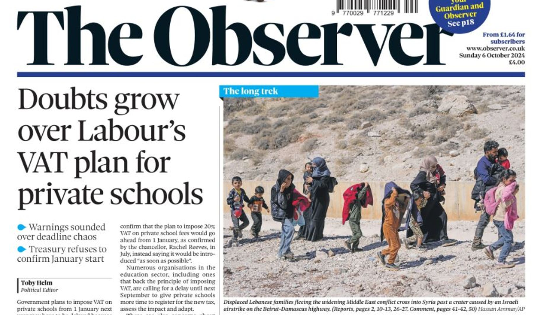 Tortoise Media lines up backers to deliver takeover of The Observer