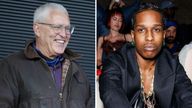 Tranmere Rovers' chairman and owner Mark Palios and A$ap Rocky