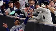 Two fans were ejected from the game. 
Pic: AP