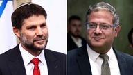 Bezalel Smotrich and Itamar Ben-Gvir. Pics: Reuters