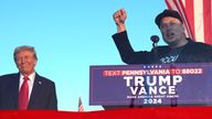 Donald Trump and Elon Musk in Butler, Pennsylvania. Pic: AP
