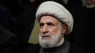 Hezbollah's new leader Sheikh Naim Kassem. Pic: AP
