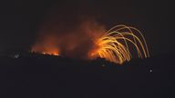 Israeli shelling hit an area in southern Lebanon Pic: AP