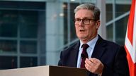Sir Keir Starmer in Berlin. Pic: Reuters