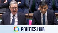 Keir Starmer and Rishi Sunak during PMQS