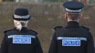 File photo dated 02/11/11 of two police officers at Glenrothes Police Station, Fife, Scotland. Recorded crime in Scotland has risen in the past year, with figures showing domestic abuse up by 22% and shoplifting by 34%. Issue date: Tuesday August 27, 2024.