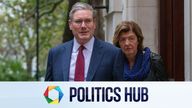 Mandatory Credit: Photo by Tayfun Salci/ZUMA Press Wire/Shutterstock (14146145d).Labour Party leader KEIR STARMER with his Chief of Staff SUE GRAY is seen  in Westminster as he appears on BBC local radios..Keir Starmer and Sue Gray in Westminster, London, England, United Kingdom - 12 Oct 2023
