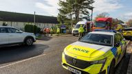 Emergency services at the scene. Pic: BNPS