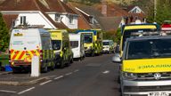 Emergency services at the scene. Pic: BNPS