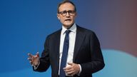 Conservative Party leadership candidate Tom Tugendhat delivers a speech during the Conservative Party Conference at the International Convention Centre in Birmingham.  Picture date: Wednesday October 2, 2024. PA Photo. See PA story POLITICS Tories. Photo credit should read: Jacob King/PA Wire