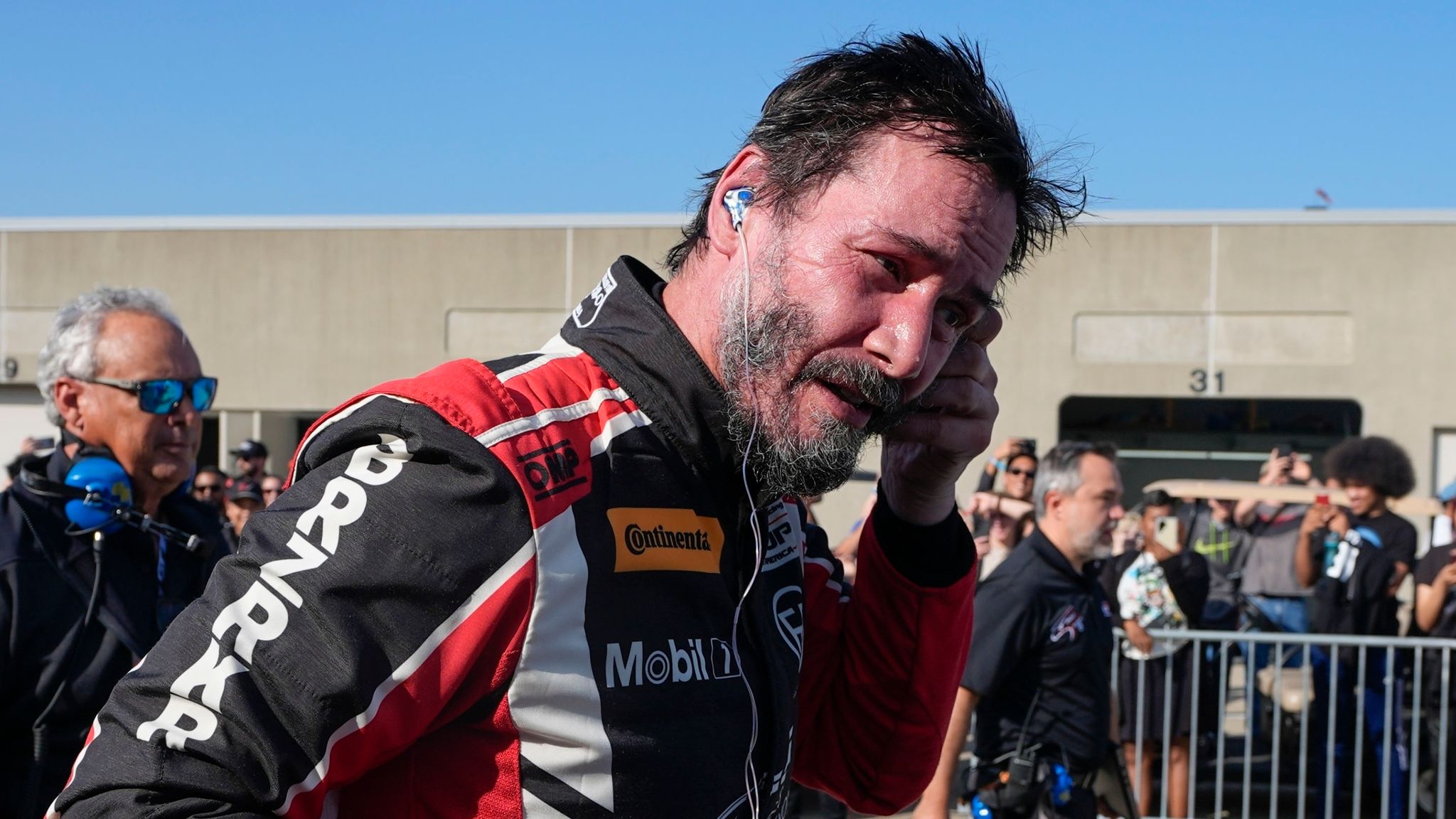Keanu Reeves, who starred in Speed and The Matrix, spins off the track