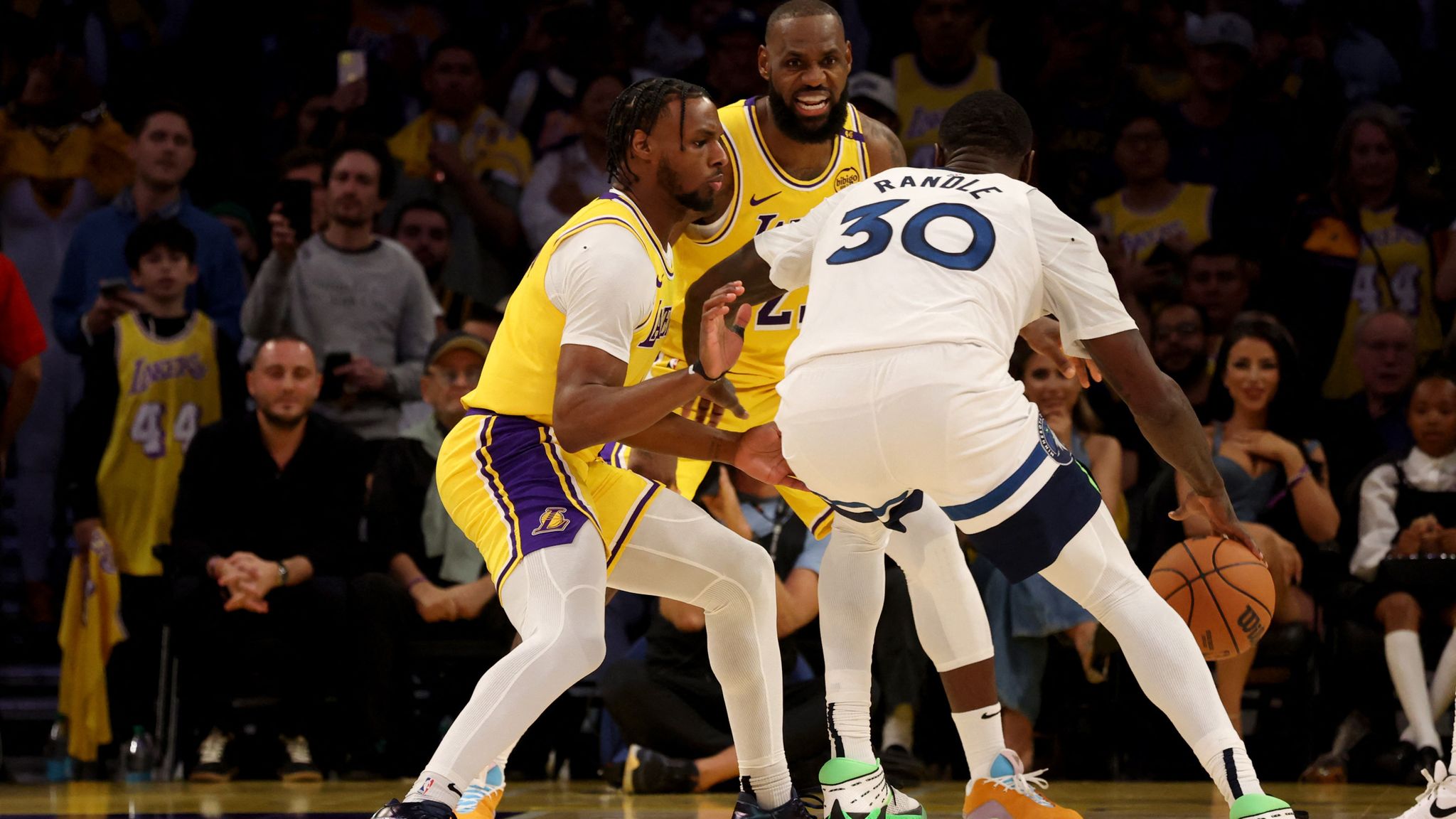 LeBron James and son Bronny make NBA history as they play together for