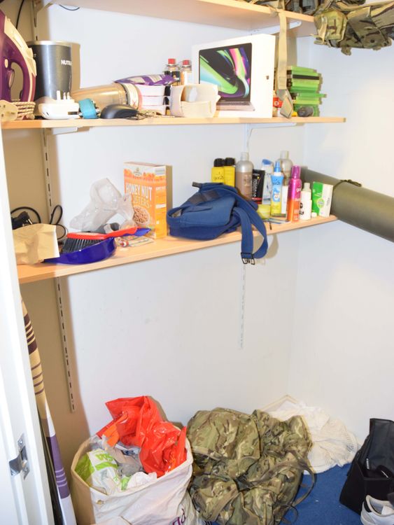 Part of Khalife’s room at the barracks. Pics: Duncan Gardham/MPS