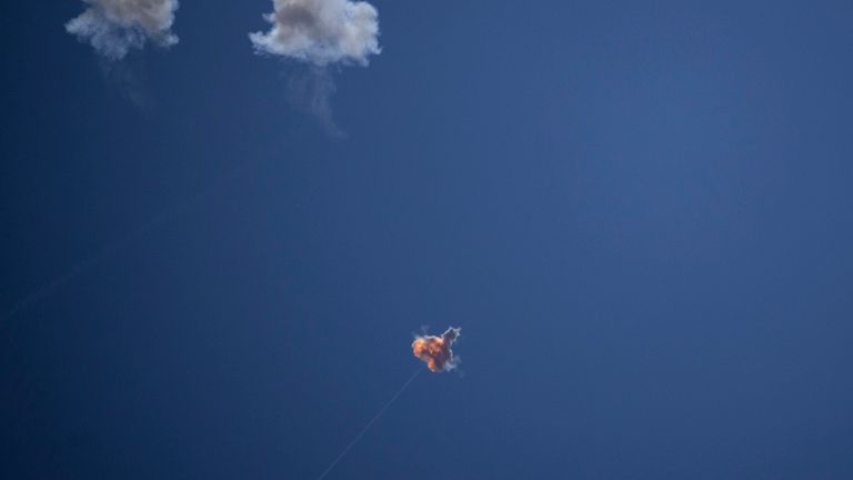 Israeli Iron Dome air defense system fires to intercept rockets that were launched from Lebanon, in northern Israel, Wednesday, Oct. 2, 2024. (AP Photo/Leo Correa)