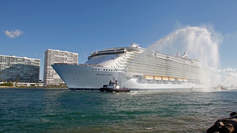 Royal Caribbean's Allure of the Seas ship. Pic: Retuers