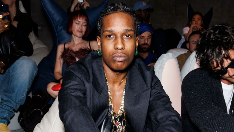 A$AP Rocky at Milan fashion week last month.
Pic: AP