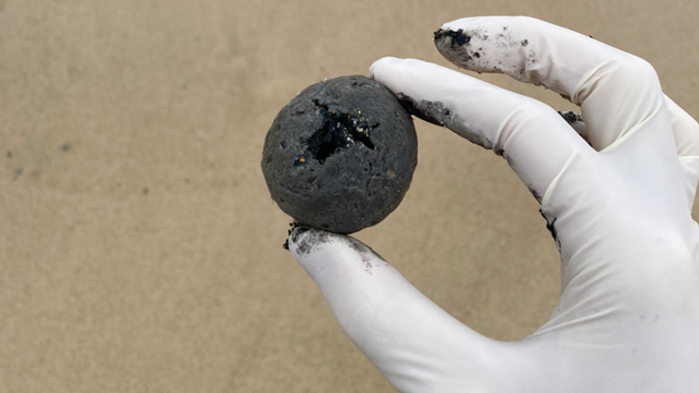 Tar balls are often caused by oil spills. Pic: Randwick City Council