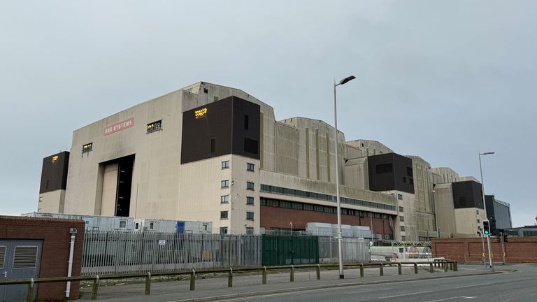 BAE Systems' Barrow-in-Furness shipyard in Cumbria