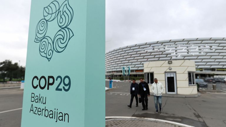 The Baku Olympic Stadium will host the COP29 conference. 
Pic: Reuters