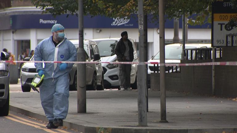 Forensics at the scene in Barking