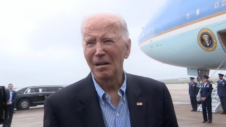 Asked if he would support Israeli strikes on Iran&#39;s nuclear sites, Joe Biden says ‘no’. 
