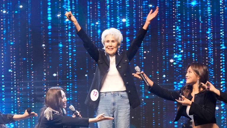 Choi Soon-hwa performs during the pageant. Pic: AP