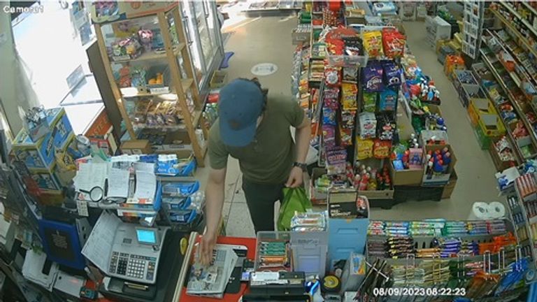 Daniel Khalife in a newsagents. Pic: Met Police