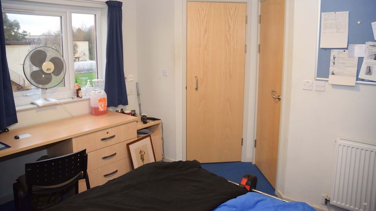 Daniel Khalife’s room at the barracks. Pic: Duncan Gardham/MPS