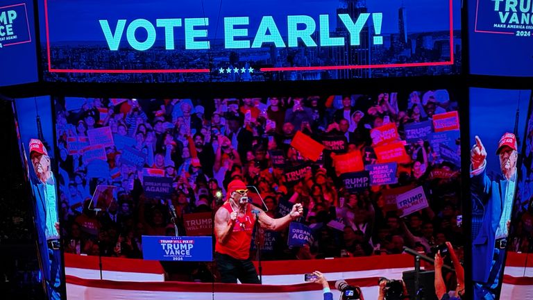 Donald Trump hosts rally at New York’s Madison Square Garden