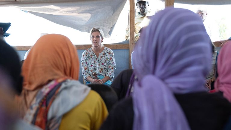 The Duchess of Edinburgh during a visit to Chad. Pic: PA