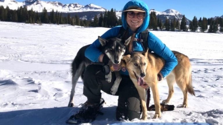 Emilie Anne Parker along with Roo and Carver. Pic: Police Scotland