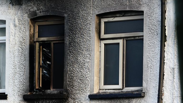 The property after the fire. Pic: PA/Metropolitan Police