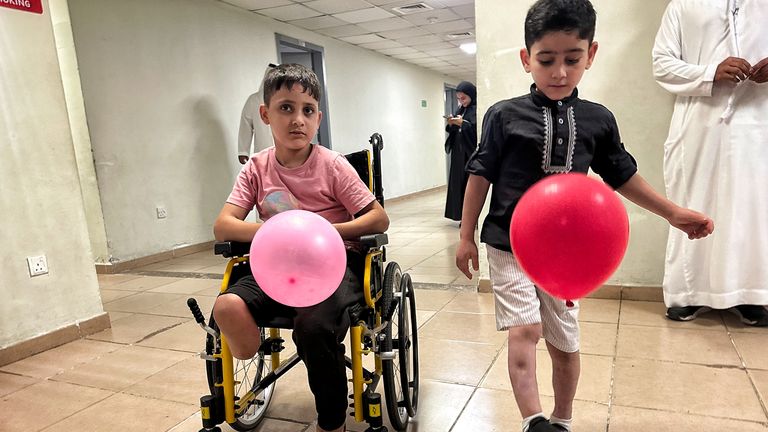 Children playing at the humanitarian centre